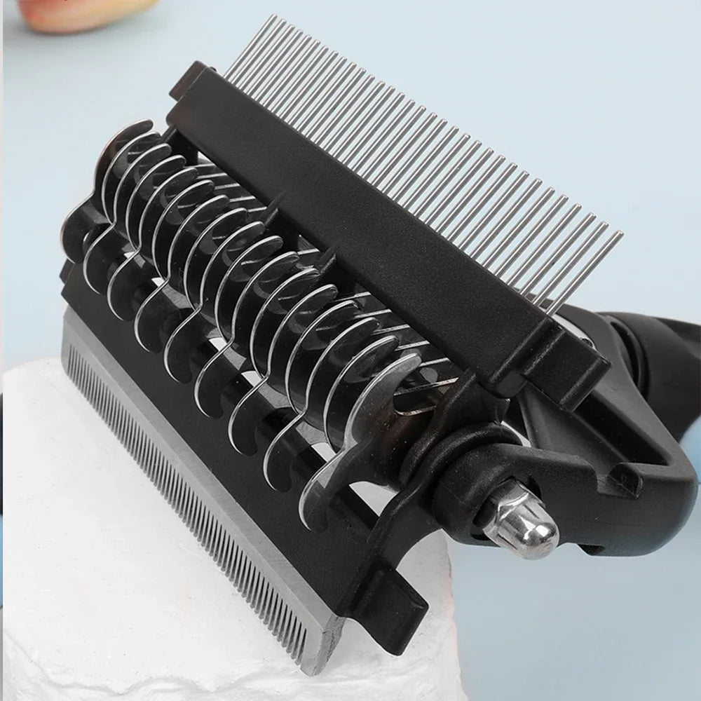 Brosse sous-poil chien professionnel avec plusieurs côté de brossage Image