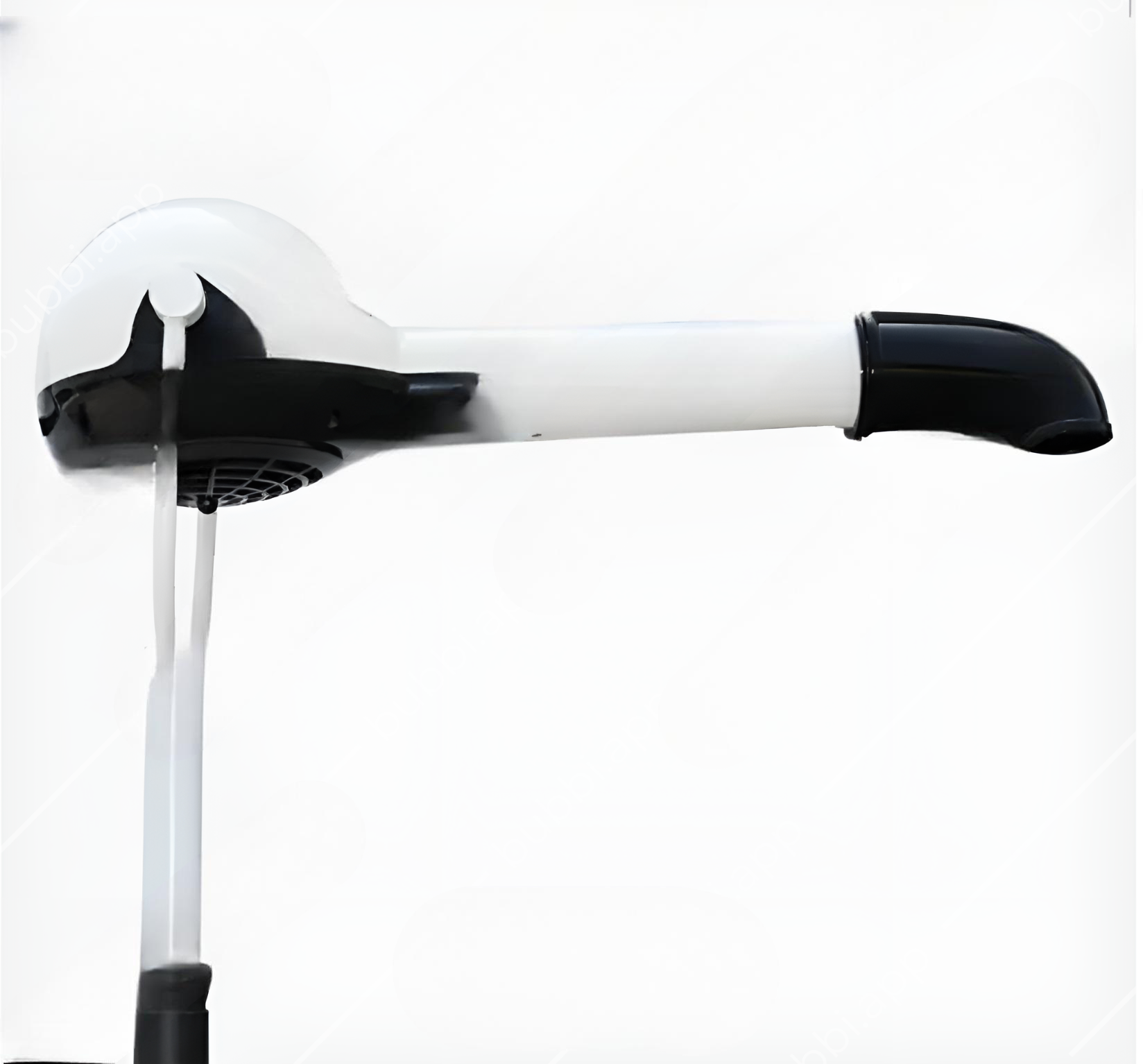 buse du pulseur professionnel pour chien de couleurs blanc et noir sur un pied à roulette. Image produit Boutiquechien