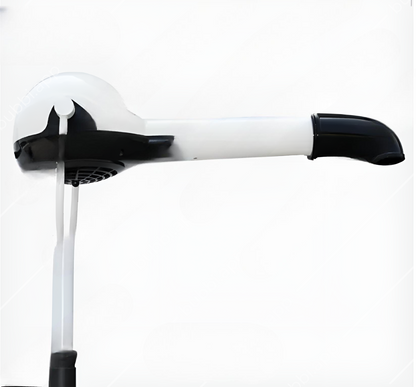 buse du pulseur professionnel pour chien de couleurs blanc et noir sur un pied à roulette. Image produit Boutiquechien