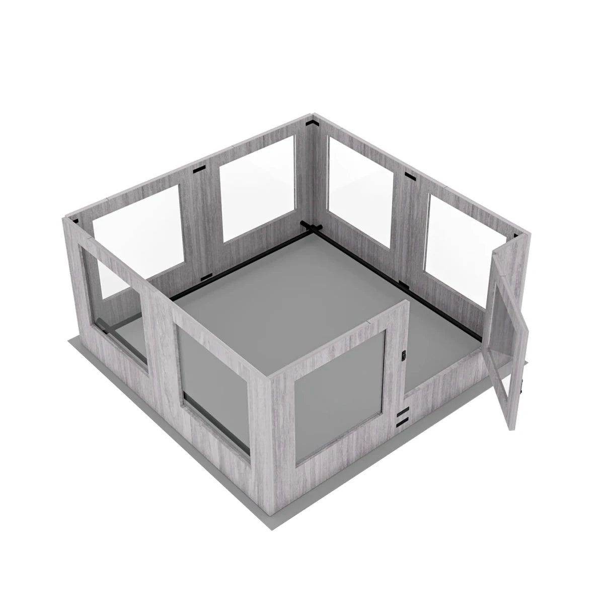 Cage pour chien intérieur avec verrous de couleur gris. Image produit Boutiquechien