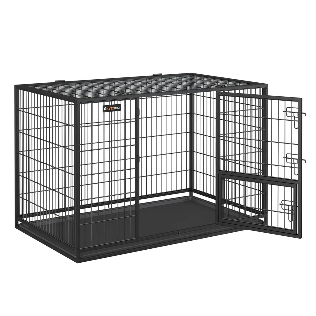 Cage pour chien de couleur noir résistant et durable pour les grands chiens. Image produit Boutiquechien