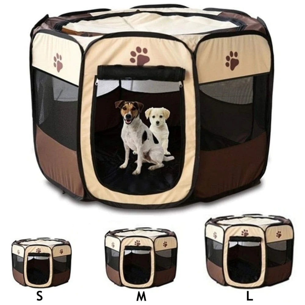 Cage pour chien fermé de couleurs blanc et gris avec toutes les tailles de S à L. Image produit Boutiquechien