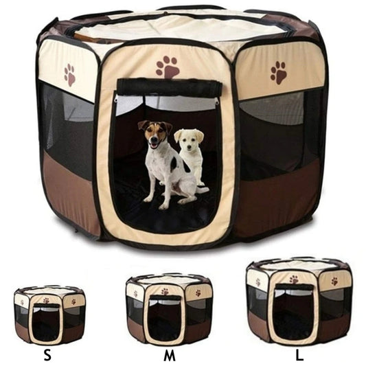 Cage pour chien fermé de couleurs blanc et gris avec toutes les tailles de S à L. Image produit Boutiquechien