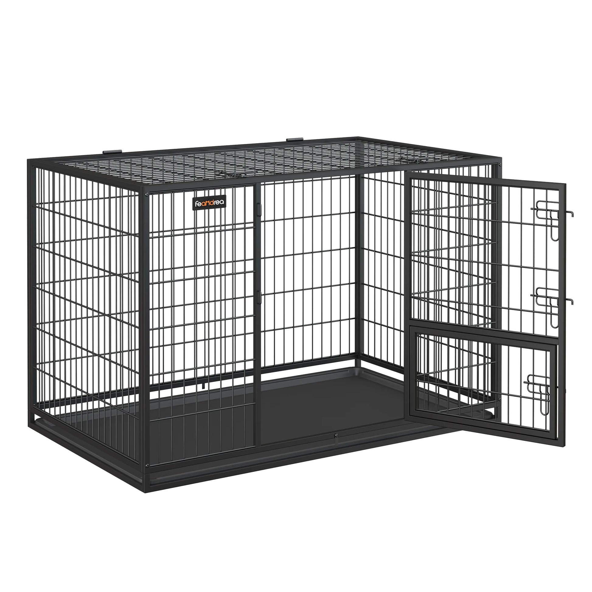 Cage pour chien de couleur noir résistant et durable pour les grands chiens. Image produit Boutiquechien