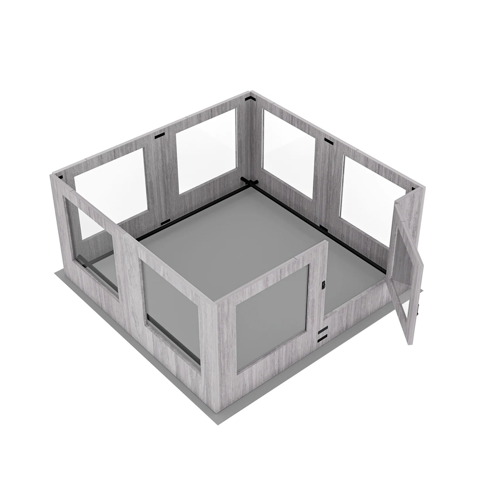 Cage pour chien intérieur avec verrous de couleur gris. Image produit Boutiquechien
