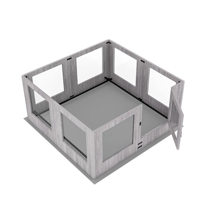 Cage pour chien intérieur avec verrous de couleur gris. Image produit Boutiquechien