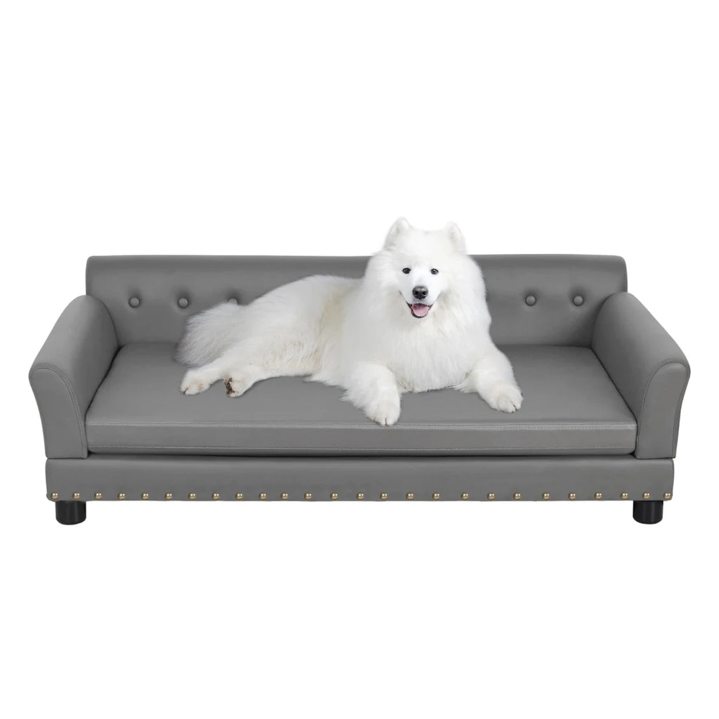Canapé pour 2 places chien xxl avec chien blanc