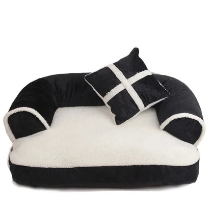 canapé chien de couleur noir et blanc design. Image produit Boutiquechien