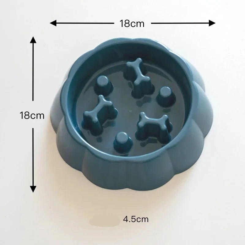 Gamelle pour chien anti-glouton de couleur foncé avec toutes les tailles. Image produit Boutiquechien