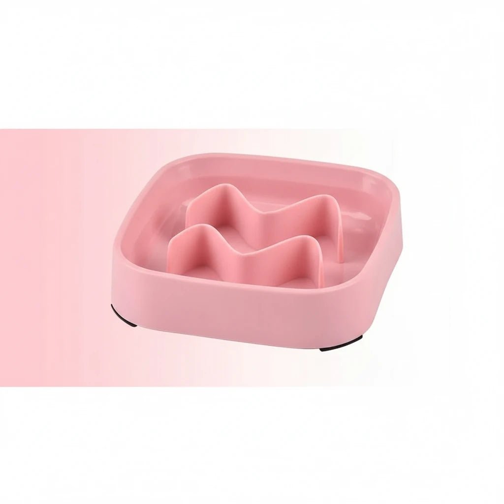 Gamelle chien anti-glouton de couleur ose saumon de boutiquechien
