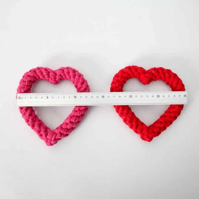 Dimension du coeur pour chien de couleur rose et rouge. Image produit de Boutiquechien