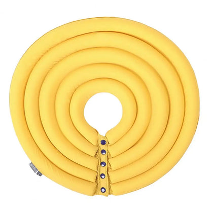 Collerette pour chien de couleur jaune ronde. Image produit Boutiquechien