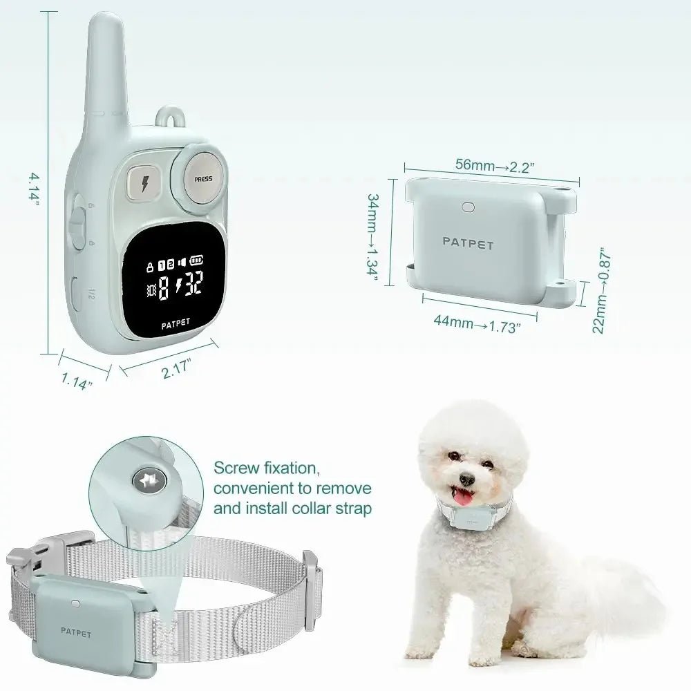 Collier anti-aboiement pour petit chien de 2 kg dimensions 