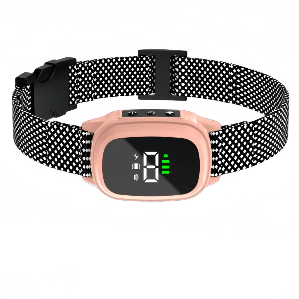 Collier anti aboiement pour petit chien de 3 kg rose 