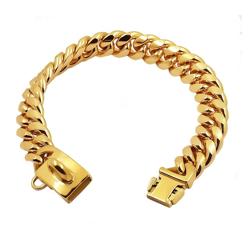 Collier chainette chien or ouvert