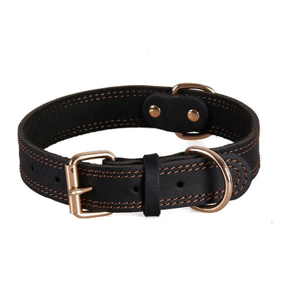 Collier chien en cuir artisanal