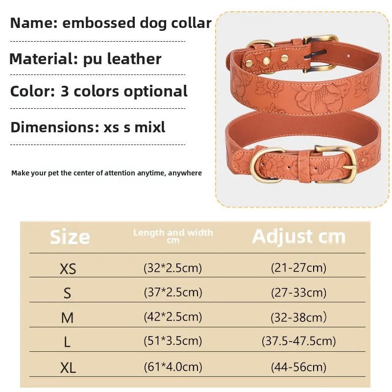 Collier chien de luxe dimensions 
