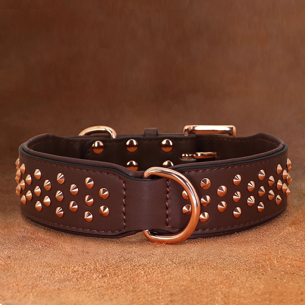 Collier chien tendance brun