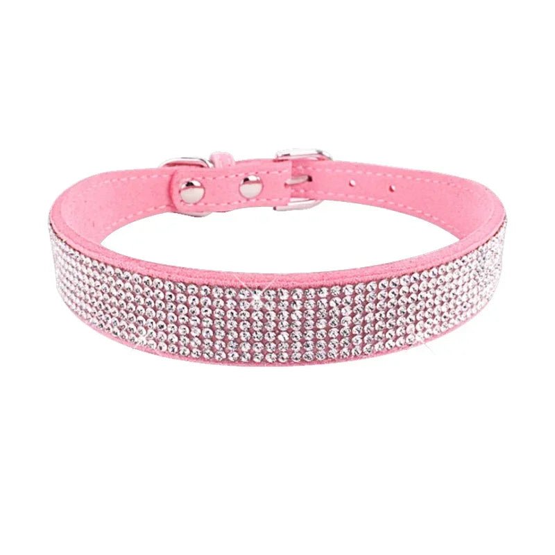 Collier chien à paillette de couleur rose. Image produit Boutiquechien