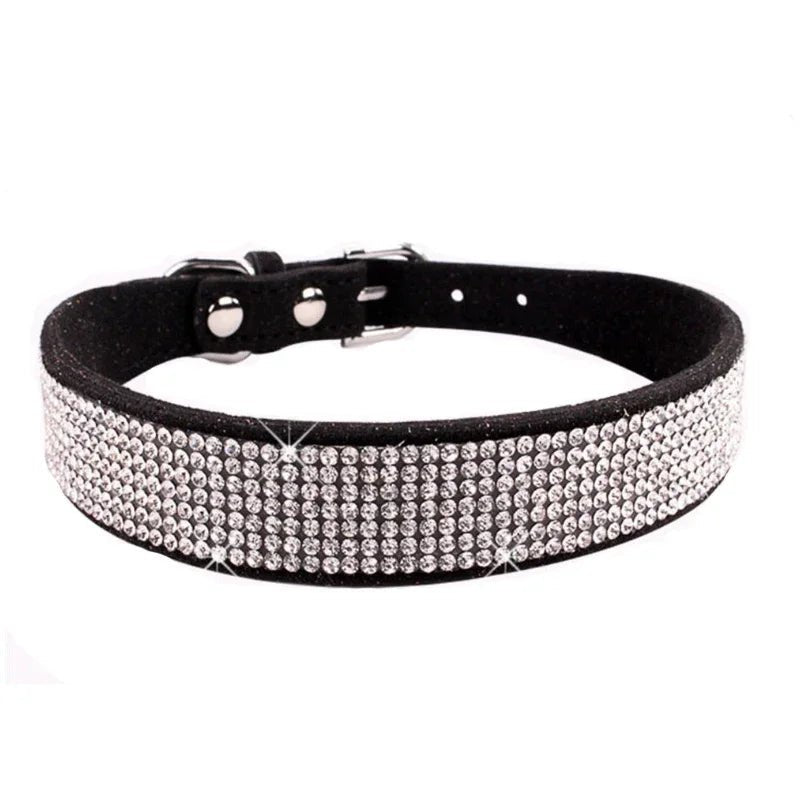 Collier chien à paillette noir . Image produit Boutiquechien