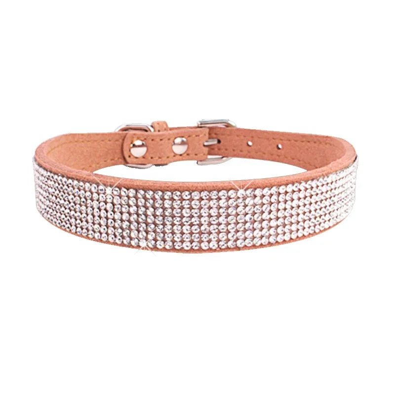 Collier chien à paillette beige . Image produit Boutiquechien
