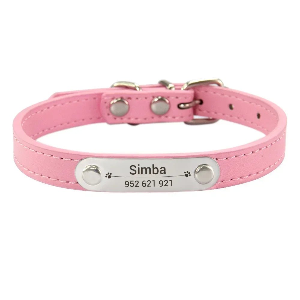 Collier chiot 3 mois rose claire