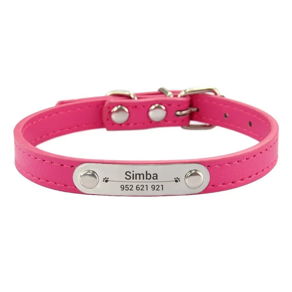 Collier chiot 3 mois rose