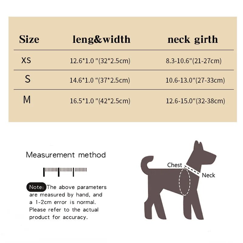 Collier de chien femme taille
