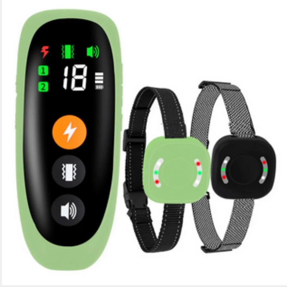 Collier de dressage pour chien 800m pack duo vert 