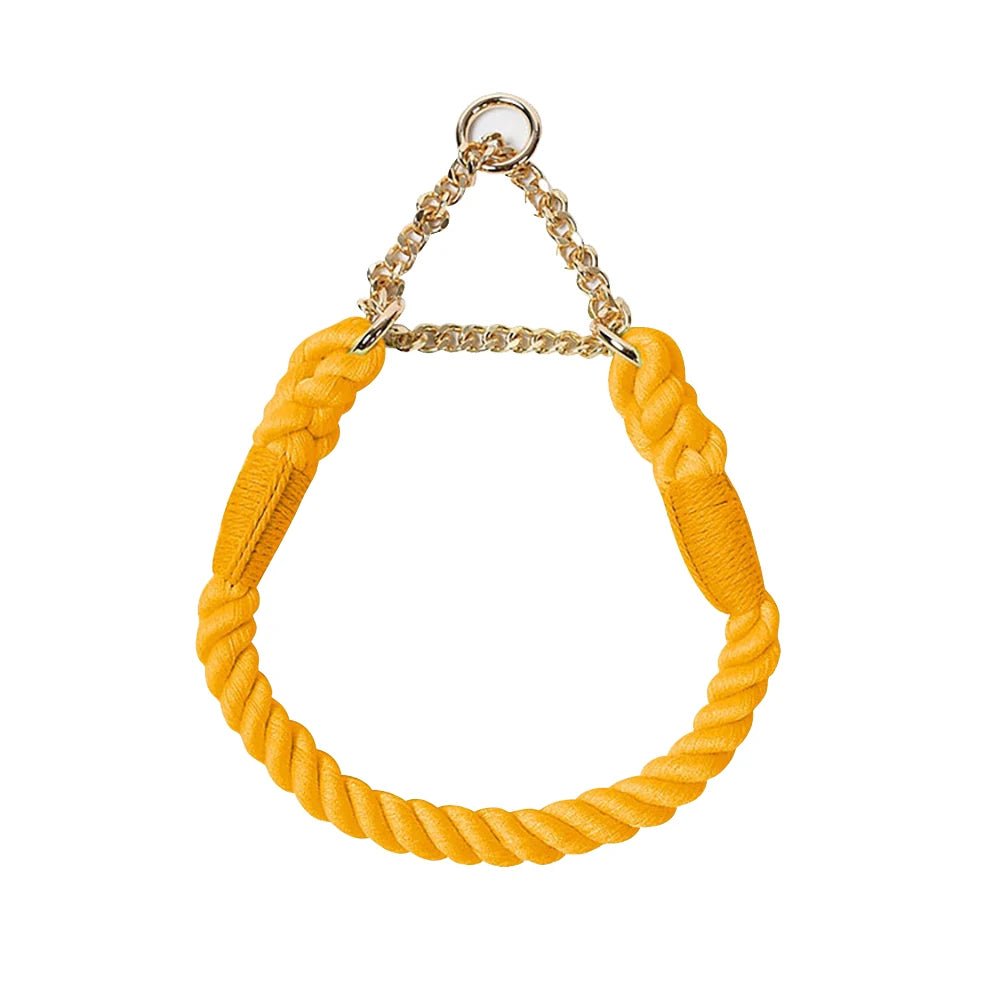 Collier en corde pour chien orange
