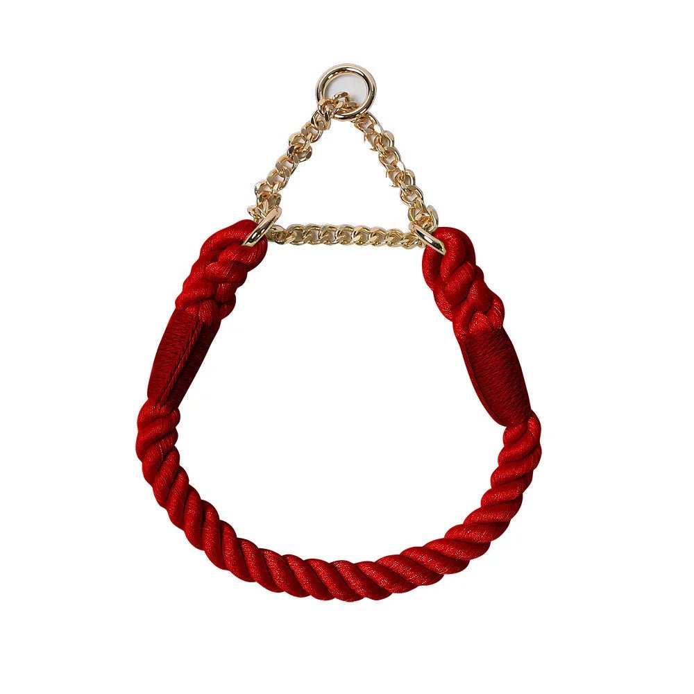 Collier en corde pour chien rouge