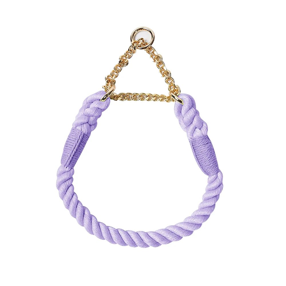Collier en corde pour chien violet