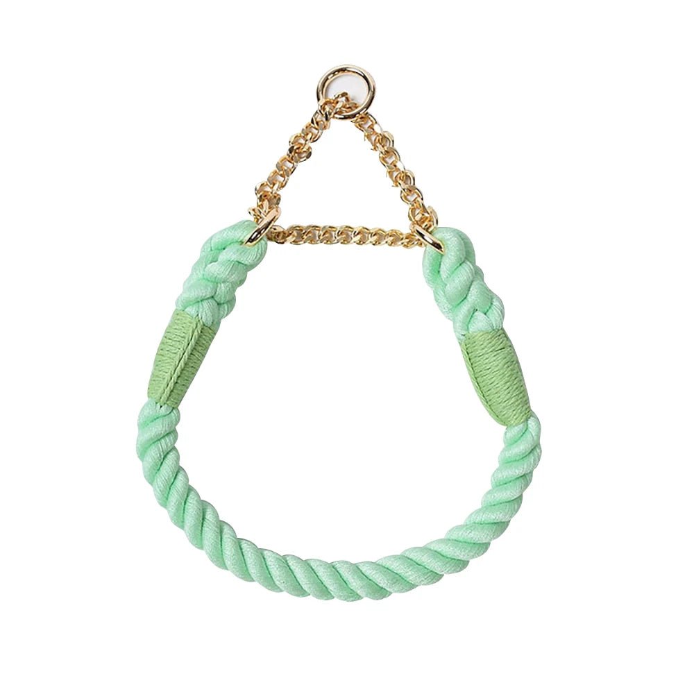 Collier en corde pour chien vert claire