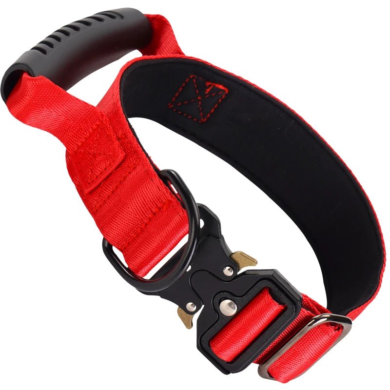 Collier gros chien avec poignée rouge