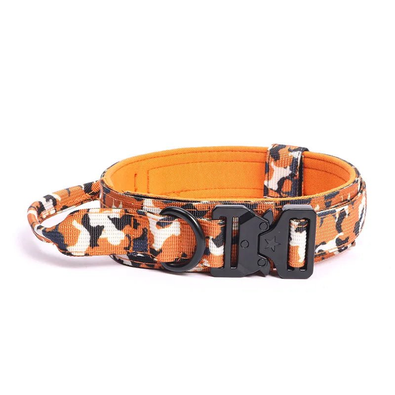Collier militaire chien camouflage orange 