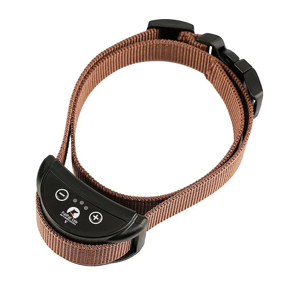 collier pour chien anti-aboiement brun. Image produit Boutiquechien