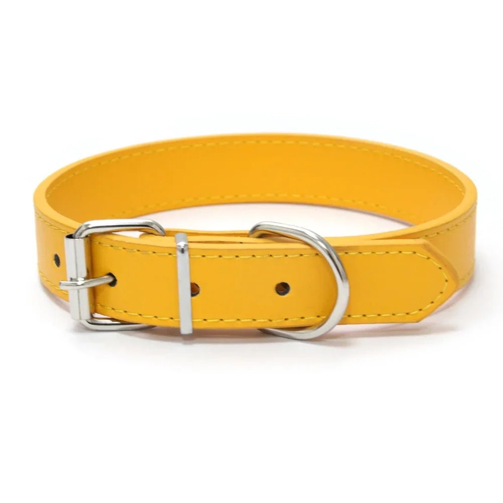 collier pour chiot jaune, parfait pour les petits chiens. Image produit Boutiquechien