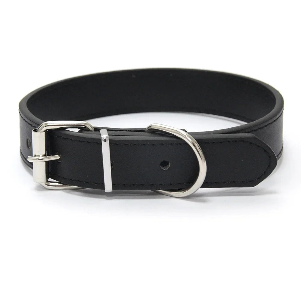 collier pour chiot de couleur noir style cuir, parfait pour les chiots et petits chiens. Image produit Boutiquechien