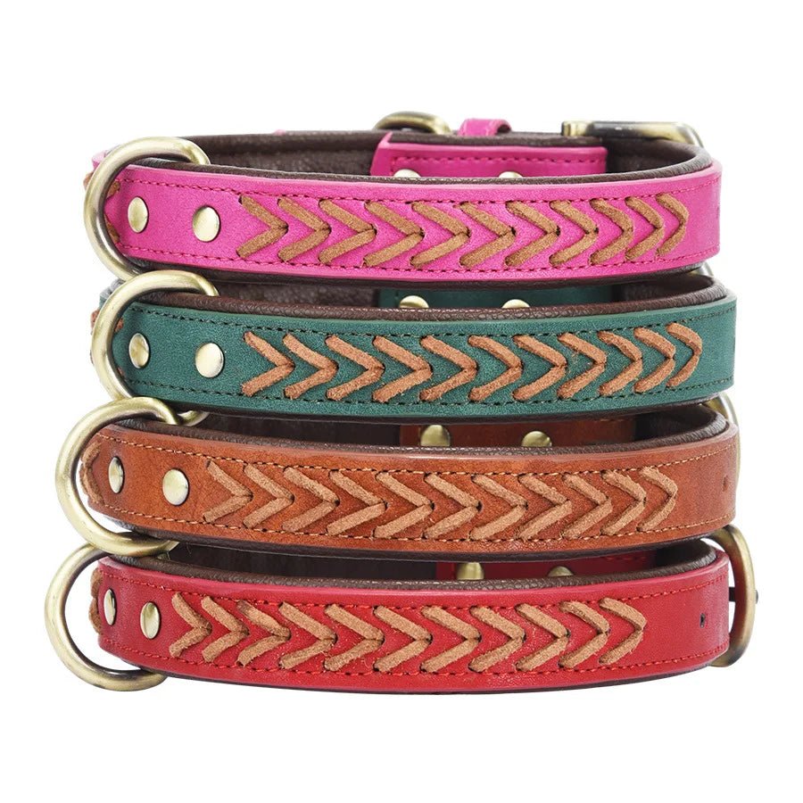 Collier tressé chien les uns sur les autres 