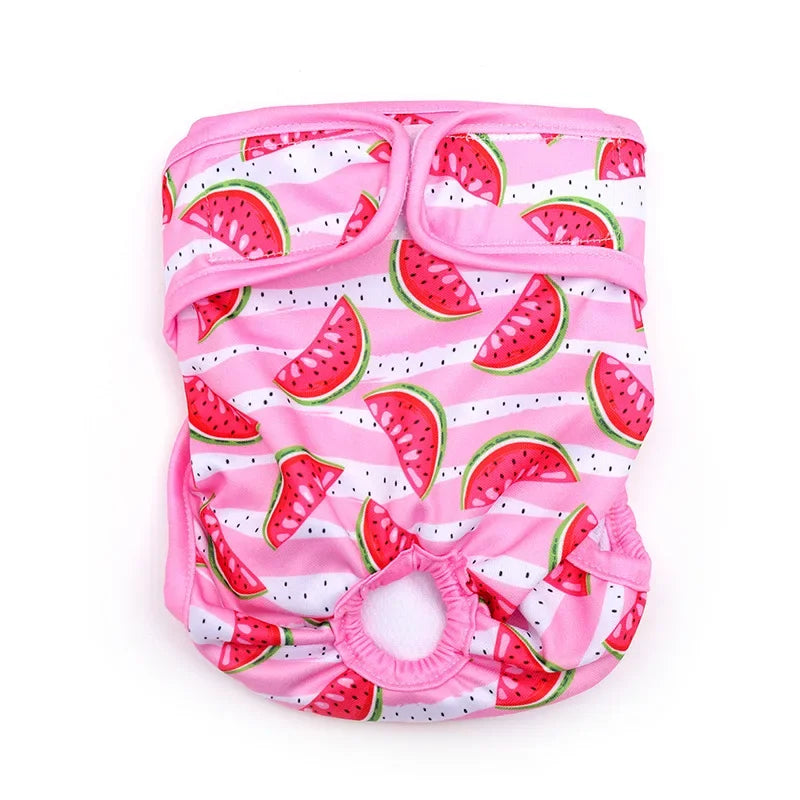Couche pour chien de couleur rose avec des formes de pastèque de boutiquechien