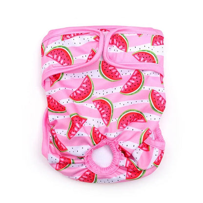 Couche pour chien de couleur rose avec des formes de pastèque de boutiquechien