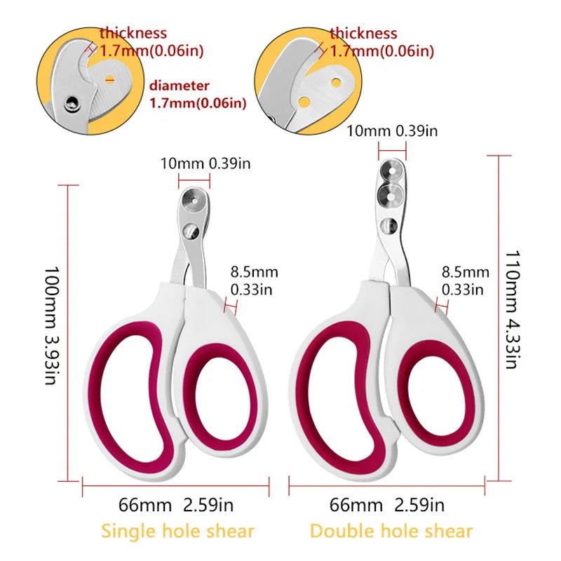 couple ongle pair chien de couleur blanc et rouge avec toutes les tailles de ce coupe griffe. Image produit Boutiquechien