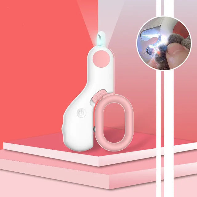 couple ongle pour chien de couleur rose et blanc avec led. Image produit Boutiquechien