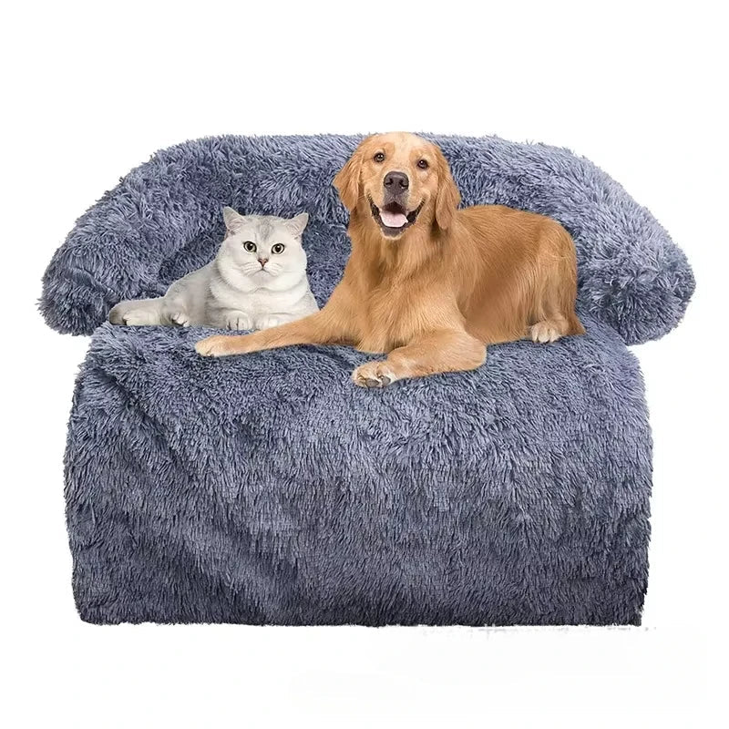 Coussin de canape pour chien gris fonce