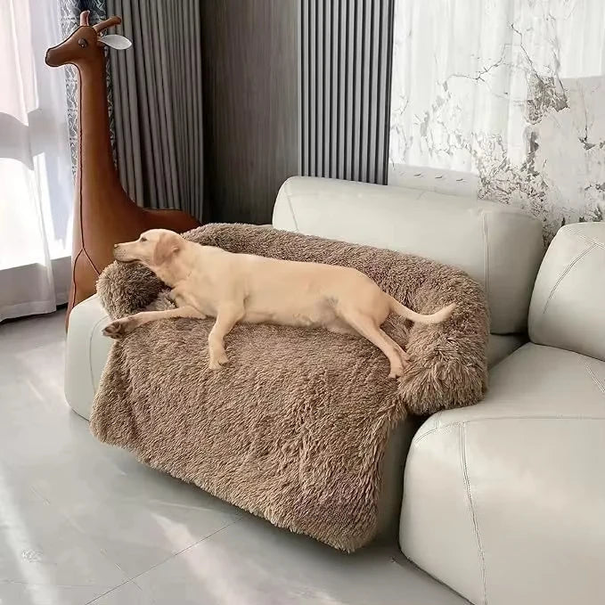 Coussin de canape pour chien beige fonce