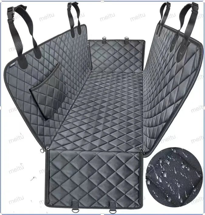 Couverture protection voiture pour chien noir 