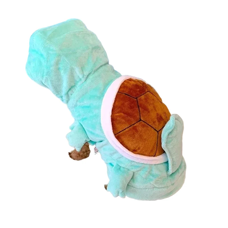 Déguisement pour chien de couleur bleu et brun avec une forme de carapace. Image produit Boutiquechien