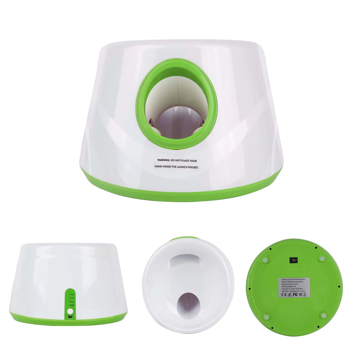 différentes vu du lanceur de balle de couleur blanc et vert Image