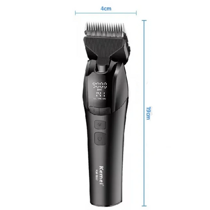 dimension total de la tondeuse pour chien de couleur noir avec une dimension de 19 cm