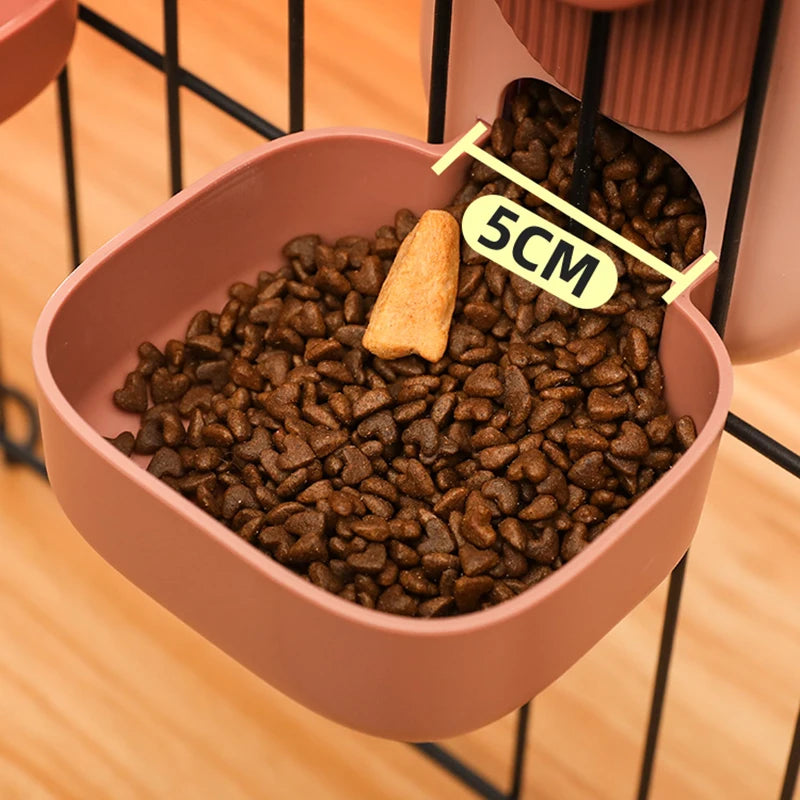 Dimensions total de l'ouverture de la gamelle de nourriture pour chien avec des croquette. Image produit Boutiquechien